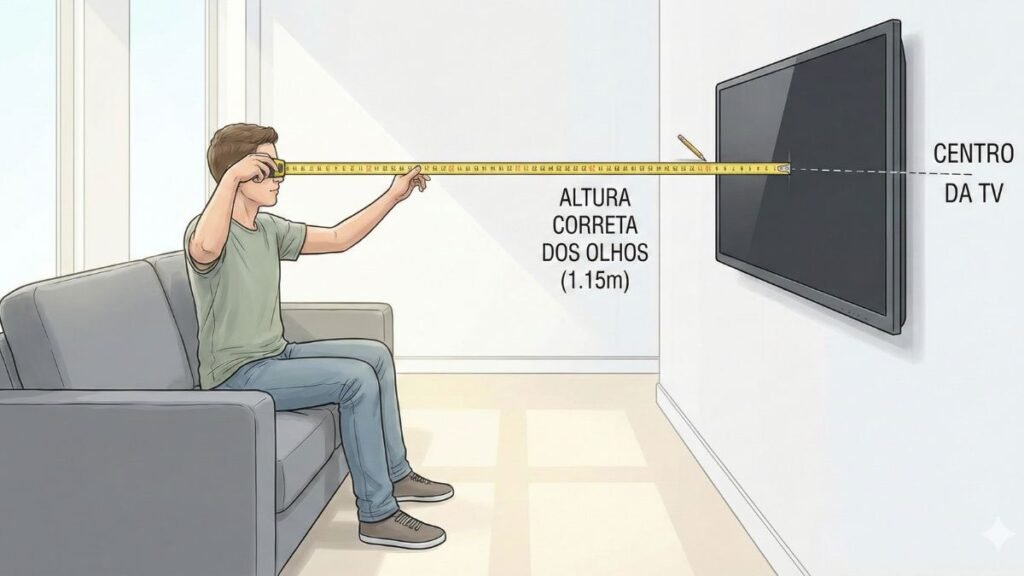 Como calcular a altura ideal da TV