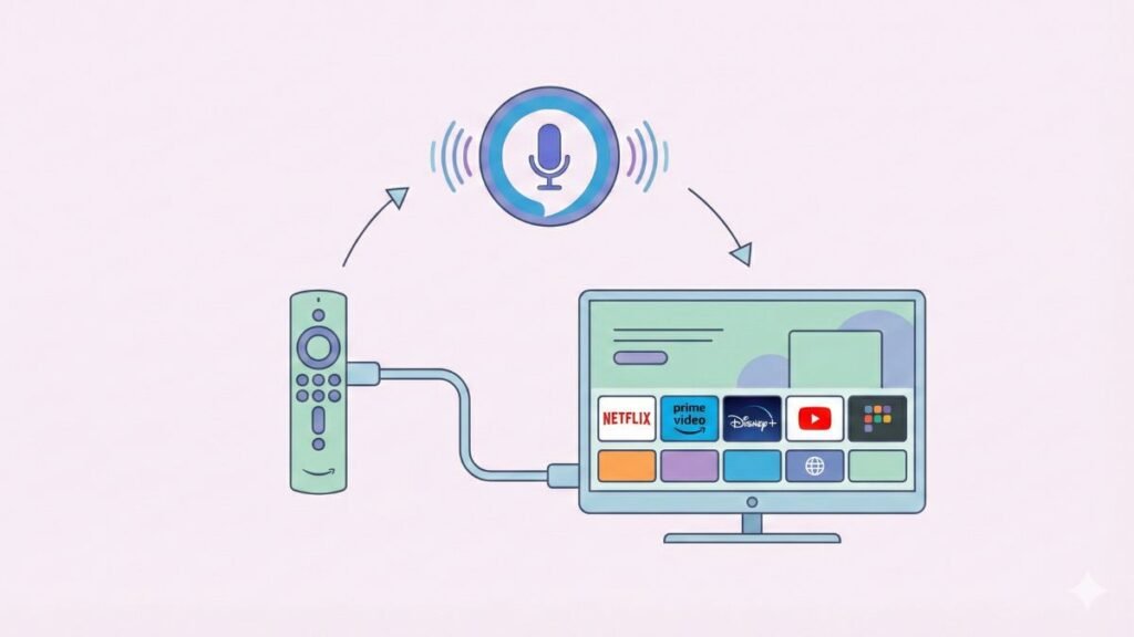 Como o Fire TV Stick funciona com a Alexa na Smart TV.