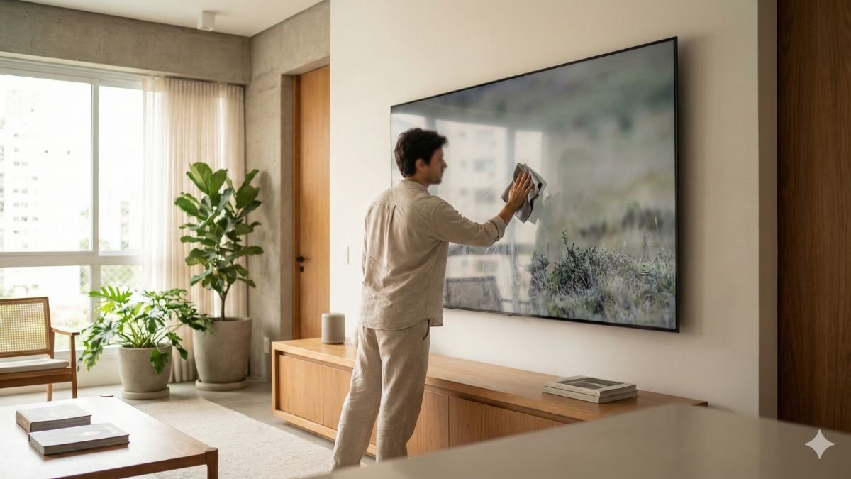como limpar a tela da smart tv