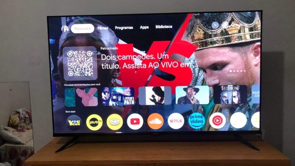 Smart TV Philips em uso