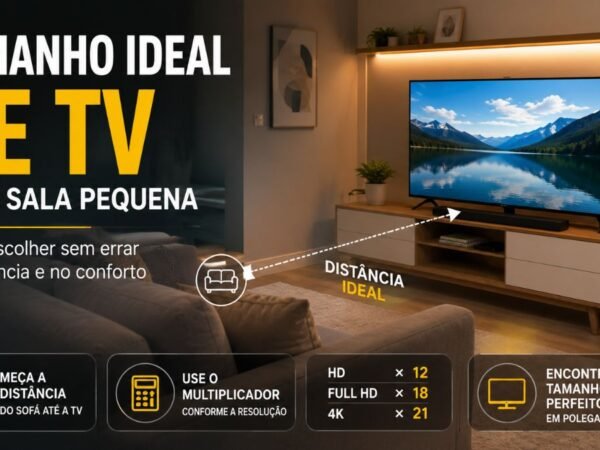 Tamanho ideal de TV para sala pequena