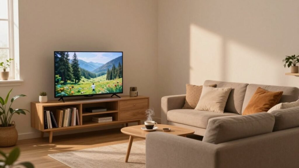 tv para sala pequena com tamanho adequado